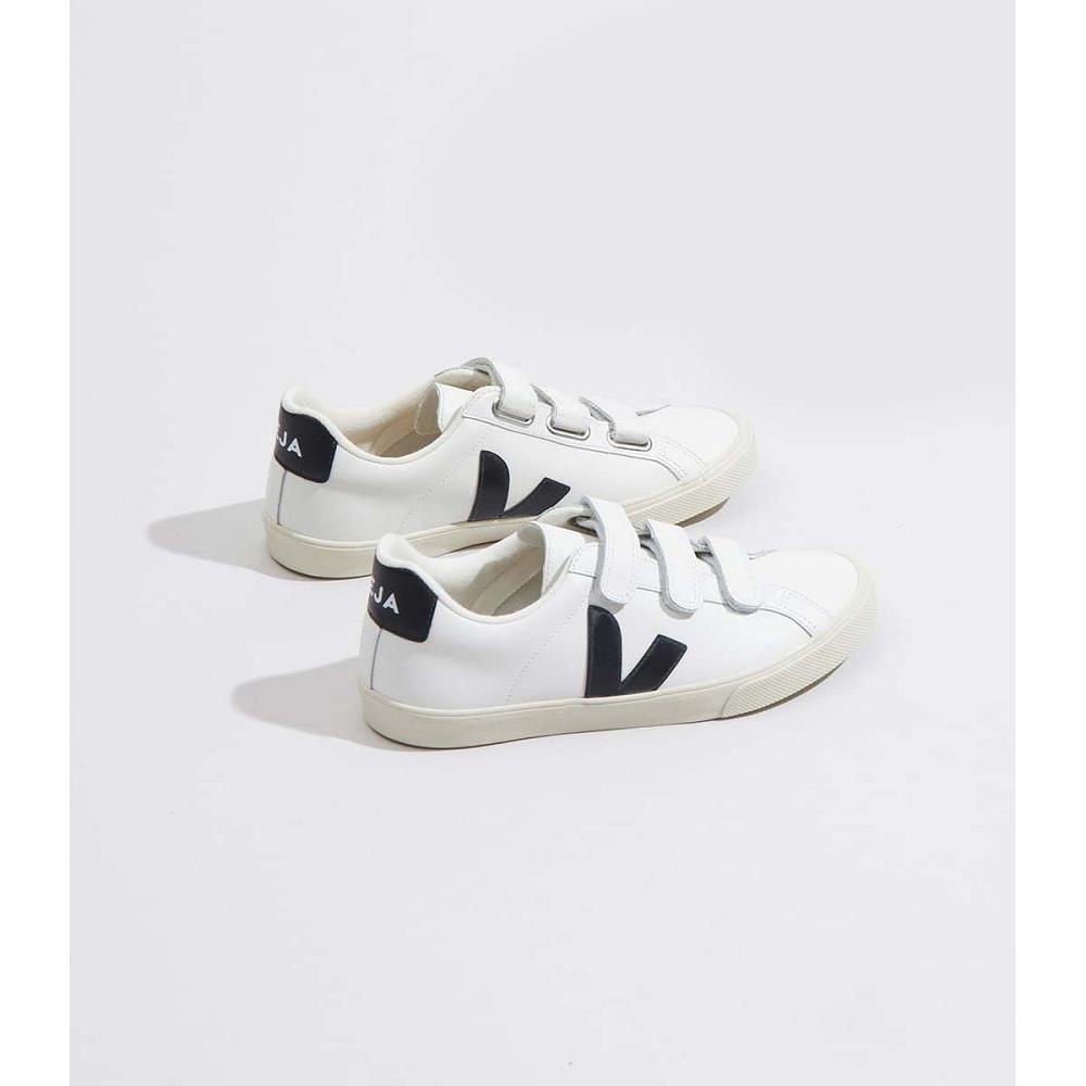 Veja 3-LOCK LEATHER Tornacipő Férfi White/Black | HU 300NWY